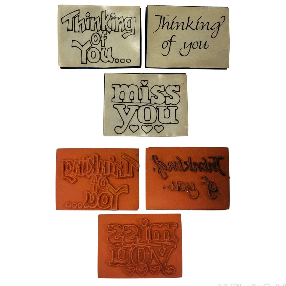 VTG Sayings & Phrases Rubber Stamps Lot of 21 Birthday Thank You Get‎ Well Soon